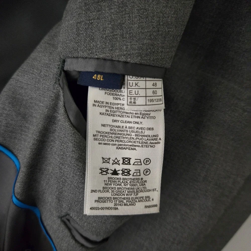 NEW Brooks Brothers Explorer Collection Wool Suit Jacket Blazer 48L Canonico